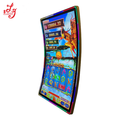 43 Inch PCAP RS232 bayIIy Gaming Curved Touch Screen With LED Lights Monitor